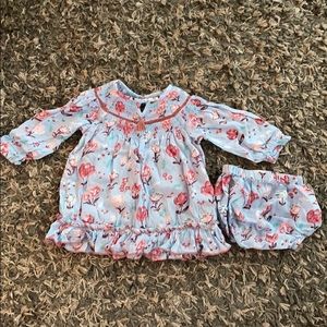 Hatley floral dress w/ diaper cover - worn once!